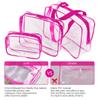 6Pcs Crystal Clear PVC Travel Toiletry Bag Kit for Women Men, Waterproof Vinyl Packing Organizer Storage Bags with Zipper Handle Straps, Cosmetic Pouch Carry on Airport Airline Compliant Bag Handbag view 4