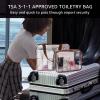 6Pcs Crystal Clear PVC Travel Toiletry Bag Kit for Women Men, Waterproof Vinyl Packing Organizer Storage Bags with Zipper Handle Straps, Cosmetic Pouch Carry on Airport Airline Compliant Bag Handbag view 2