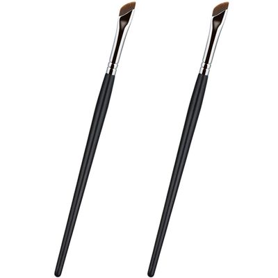 2pcs Angled Eyeliner, Fine Flat Eyeliner Brush Gel Eye Liner Brush Thin Precision Makeup Brush
