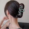 2 PCS Fashionable Green Snake Design Metal Hair Claws Non Slip,Big Hair Claws Clips Halloween Gothic Women Girls Hair Accessories view 3