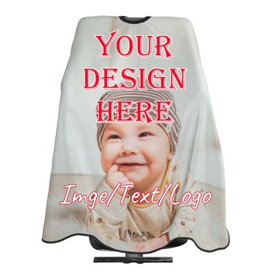 Custom Hair Cutting Cape, Personalized Kids Haircut Cape with Adjustable Neckline, Custom Barber Cape with Your Image/Logo/Text, Hairdressing Apron for Home Salon and Barbershop