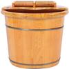 Foot Tub Wooden Foot Basin Foot Tub/Heightening Foot Bath Basin, Soak, Massage, Spa, Sauna Foot Bowl Pedicure Basin Parental Gift Foot Bucket Drainage Tube Design Foot Bath Wooden Bucket Foot Spa view 1