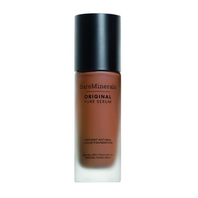 bareMinerals Original Pure Serum Radiant Natural Liquid Foundation Mineral SPF 20, Deep Cool 5, Vegan, Cruelty-Free & Dermatologist-Tested