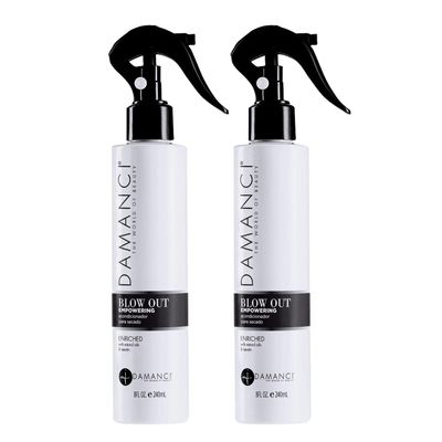 DAMANCI Empowering Blowout Spray, Professional Heat Protectant for Hair, Premium Blow Dry Spray for Hair and Keratin Leave In Conditioner 2 pk./8 oz.