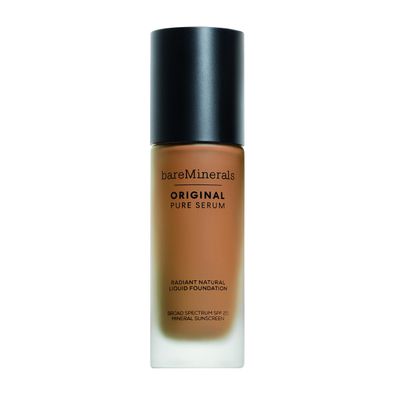 bareMinerals Original Pure Serum Radiant Natural Liquid Foundation Mineral SPF 20, Medium Deep Warm 4.5