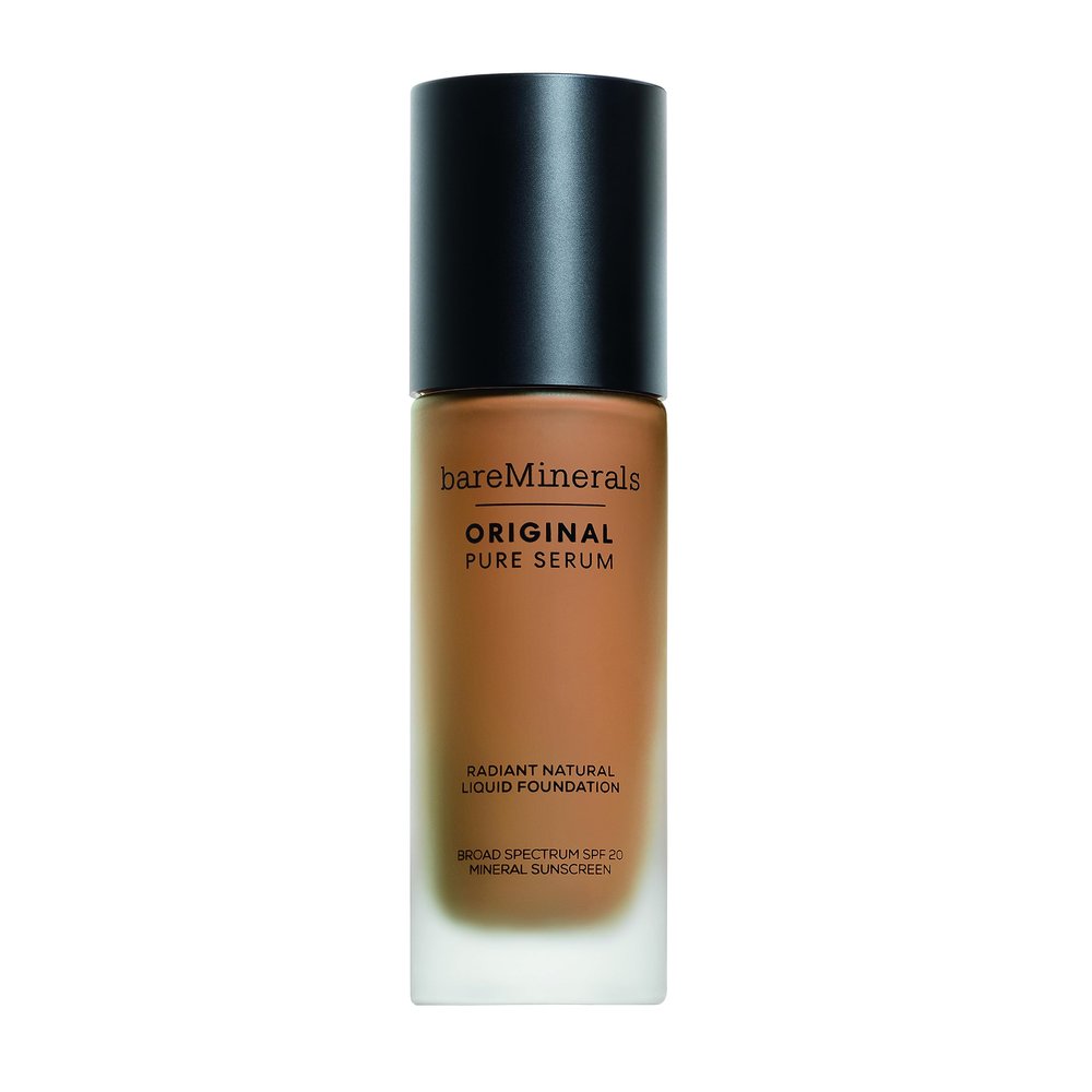 bareMinerals Original Pure Serum Radiant Natural Liquid Foundation Mineral SPF 20, Medium Deep Warm 4.5