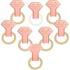 Banugo 8Pcs Spiral Hair Ties, Bridesmaid Hair Ties, Bachelorette Party Favors, Bridesmaid Proposal Gifts for Wedding/Bridal Party (Champagne & White) view 1