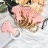Banugo 8Pcs Spiral Hair Ties, Bridesmaid Hair Ties, Bachelorette Party Favors, Bridesmaid Proposal Gifts for Wedding/Bridal Party (Champagne & White) view 2