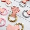 Banugo 8Pcs Spiral Hair Ties, Bridesmaid Hair Ties, Bachelorette Party Favors, Bridesmaid Proposal Gifts for Wedding/Bridal Party (Champagne & White) view 3