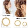 Banugo 8Pcs Spiral Hair Ties, Bridesmaid Hair Ties, Bachelorette Party Favors, Bridesmaid Proposal Gifts for Wedding/Bridal Party (Champagne & White) view 4
