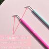 Metal Lash Lift Tool Set 2 pcs, Upgrade Eyelash Separate Tools With Groove Like Y Brush, Lash Comb Mini Size For Females Small Hand Popular Eyelash Lifting Stick Pink + Blue - Reusable 1000 Usage view 4