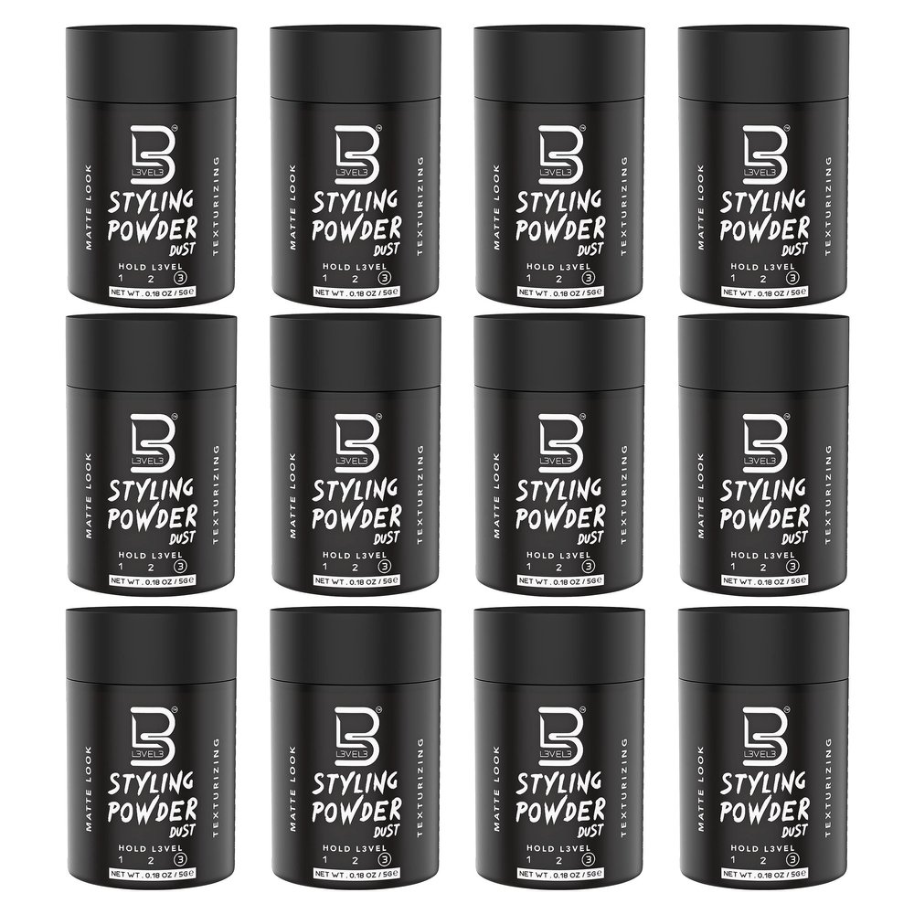 L3 Level 3 Travel Styling Powder - Natural Look Mens Powder - Easy to Apply with No Oil or Greasy Residue
