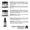 Ageless Millennial Aesthetics - Nights Skin Care Gift Box - 1 Detoxifying Charcoal Mask - 2.0oz, 1 Moonglow Retinyl Recovery Serum - 1.0oz, and 1 Detox Revitalizing Cream - 2.0oz view 2