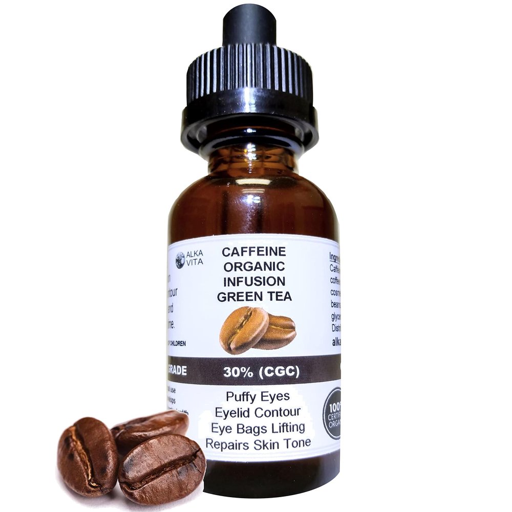 Puffy Eyes Caffeine & Green Tea Skin Serum Bags Under Eyes Natural Ingredients