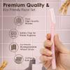 TADA Natural Beauty Biodegradable Dermaplaning Tool 12pk, Face Eyebrow Face Razors, Face Shaver & Exfoliating (Pink) view 4