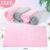 4 Pcs 20 x 40 Large Microfiber Hair Towel for Long Hair Quick Dry Towel Absorbent Turbans Anti Frizz Drying Turbans Wrap for Curly Long Short Women, Pink and Gray view 2