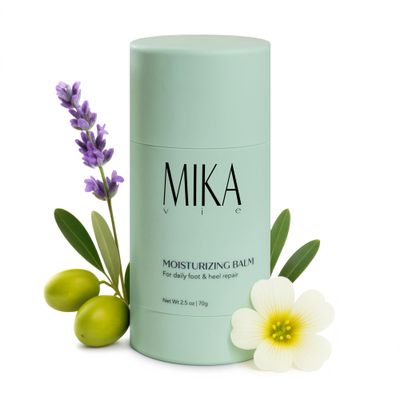 Mika Vie Luxury Moisturizing Foot Balm for Dry Cracked Feet, Urea Cream & Foot Moisturizer, It Softens & Exfoliates Skin and is Paraben and Phthalate Free