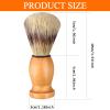 7Pcs Men Shaving Brush Wood Handle, Professional Salon Tools Hand Crafted Shaving Brush Wood Handle Shave Brushes Handmade Pure Badger Hair Brush for Men1 view 2