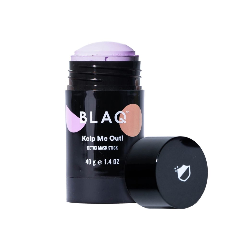 BLAQ Kelp Me Out Detox Mask Stick with Marine Algae and Kaolin Clay - Fast, mess free application - To calm, nourish, purify, protect, rejuvenate tired, dull-looking skin with anti-aging properties