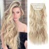 20 Inches Hair Extensions Clip ins, Curly Soft Synthetic Clip in Hair Extensions for Women and Girls (Color: Blonde with Beige Blonde Highlights) view 1