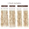 20 Inches Hair Extensions Clip ins, Curly Soft Synthetic Clip in Hair Extensions for Women and Girls (Color: Blonde with Beige Blonde Highlights) view 2