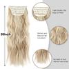 20 Inches Hair Extensions Clip ins, Curly Soft Synthetic Clip in Hair Extensions for Women and Girls (Color: Blonde with Beige Blonde Highlights) view 4