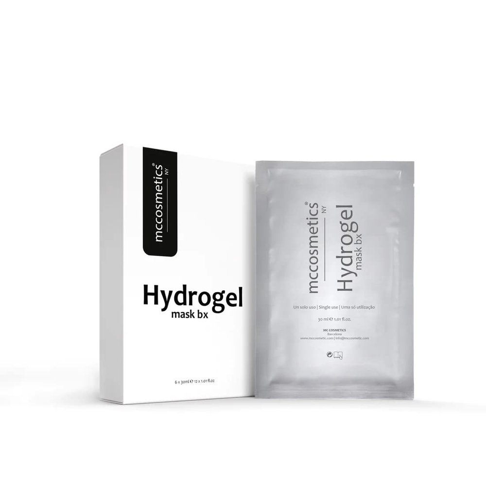 MCCosmetics NY | Hydrogel Mask BX | Hydrating Facial Mask with Sodium Hyaluronate, Collagen & Allantoin | 6 Pack (6 x 30ml) | Made in Spain