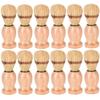 12Pcs Men Shaving Brush Wood Handle, Professional Salon Tools Hand Crafted Shaving Brush Wood Handle Shave Brushes Handmade Pure Badger Hair Brush for Men view 1
