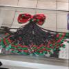 Clip N Go Braided RED AND GREEN Kid Ponytail with elastic band 14 INCH (1) view 3