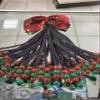 Clip N Go Braided RED AND GREEN Kid Ponytail with elastic band 14 INCH (1) view 4