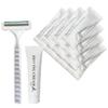 50 Pack Shave kit in Bulk 3 Blades Shave Disposable Razor with Protective Cap 12g Cream Individually Wrapped Paper Box for Hotel,Airbnb, Homeless,Shelter Camping Travel On The Go view 1