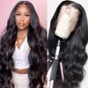 30 Inch Lace Front Wigs Human Hair Pre Plucked with Baby Hair Body Wave 13x4 Transparent Lace Front Wigs for Black Women Glueless Wigs Unprocessed Brazilian Virgin Human Hair Natural Black view 1