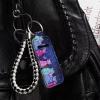 Suobstales Galaxy Cat Print Chapstick Holder Keychain for Women Lip Balm Holster Lipsticks Keyrings Pouch Portable Pocket Lip Gloss Tube Holder view 3