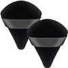 2 Pieces Triangle Powder Puffs Face Cosmetic Powder Puff Washable Reusable Soft Plush Powder view 1