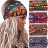 Acenail Wide Headbands - Knotted Turban Head Wraps for Women, Elastic Non-Slip Hairbands, Cotton Workout Hairbands for Running, Sports, Yoga, Boho Hair Accessories Pack of 4 (#3 Bohemian) view 1