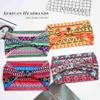Acenail African Floral Boho Cotton Headbands for Women - Wide Knotted Turban Hairbands, Elastic Non-Slip Hairbands for Workout, Running, Yoga, Bohemian Hair Accessories Pack of 4 (#2 Gorgeous) view 2