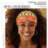 Acenail African Floral Boho Cotton Headbands for Women - Wide Knotted Turban Hairbands, Elastic Non-Slip Hairbands for Workout, Running, Yoga, Bohemian Hair Accessories Pack of 4 (#2 Gorgeous) view 3