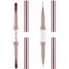Ycyan 2Pcs Dual-ended UV Gel Nail Brush Set Rhinestone Handle Nail Art Design Brushes Professional Nail Tools Rose Gold view 1