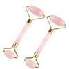 KENID Crystal Roller and Portable Gourd Set for Massage Green Jade Roller Adventure Stone Beauty Accessory 1Pcs (Color : 2PCSJadeRoller Pink) view 1