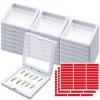 meekoo 30 Pcs Press on Nail Packaging Box with 90 Pcs Adhesive Double Sided Tape Artificial Nail Display Case Storage Container Box Acrylic Packaging Organizer for Art Home Salon(White) view 1