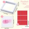 meekoo 30 Pcs Press on Nail Packaging Box with 90 Pcs Adhesive Double Sided Tape Artificial Nail Display Case Storage Container Box Acrylic Packaging Organizer for Art Home Salon(White) view 2