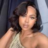 Short Bob Natural Black HD Transparent 13x4 Lace Front Wig Body Wave Natural Wave Human Hair Wig With Baby Hair 150% Density Glueless Pre-Plucked Virgin Hair For Black Women 12 Inch view 2