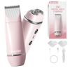 bluefair Bikini Trimmer for Women, 2 in 1 Electric Razors for Women Electric Shaver, IPX7 Waterproof Body Hair Trimmer Shaver,Replaceable Lady Facial Razor Bikini Trimmer for Legs Private (Pink) view 1