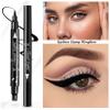 Go Ho Black Liquid Eyeliner Stamp,Eyeliner Stamp Wingliner,Winged Eyeliner Stamp for Cat Eyes,Double-Side Waterproof Liquid Eyeliner Pen,Long-lasting Smudge-proof Eye Liner Makeup Tools,1 PC view 4