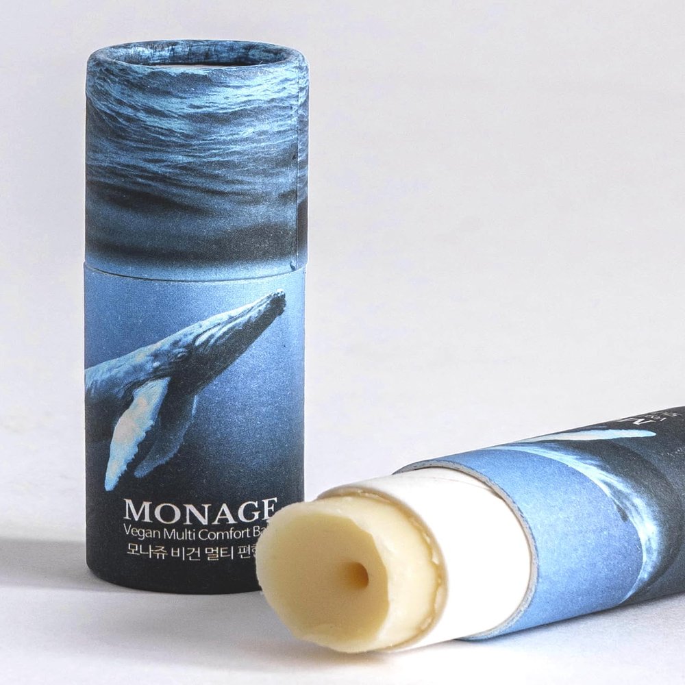 MONAGE Korean Beauty & Nourishing & Moisturizing Lip Care Made from 100% Natural Ingredients, Organic Moisturizer for Dry, Cracked Lips & Skin, Long-lasting Lip Balm, Comfort, 0.38 Ounce