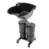CNCEST Shampoo Bowl Shampoo Unit with Electric Pump,with 2x6.6Gal Bucket and Drain Hoses,38.18-52.36" Height Adjustable,Tilt Adjustable,9" Deep Basin,Barber and Hair Salon Accessories(New upgrade) view 1
