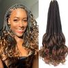 Pre Looped French Curly Braiding Hair 12 Inch Goddess Box Braids Crochet Hair for Women French Curl Braiding Hair Crochet Hair French Curl Crochet Braids with Curly Ends Hair Extensions(T30#) view 1