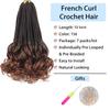 Pre Looped French Curly Braiding Hair 12 Inch Goddess Box Braids Crochet Hair for Women French Curl Braiding Hair Crochet Hair French Curl Crochet Braids with Curly Ends Hair Extensions(T30#) view 2