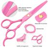 Professional Hair Cutting Scissors Sets Stainless Steel Barber Hairdressing Scissors Multifunctional Salon Thinning Scissors Straight Shears Tools for Men Women Home Use (Pink) view 2