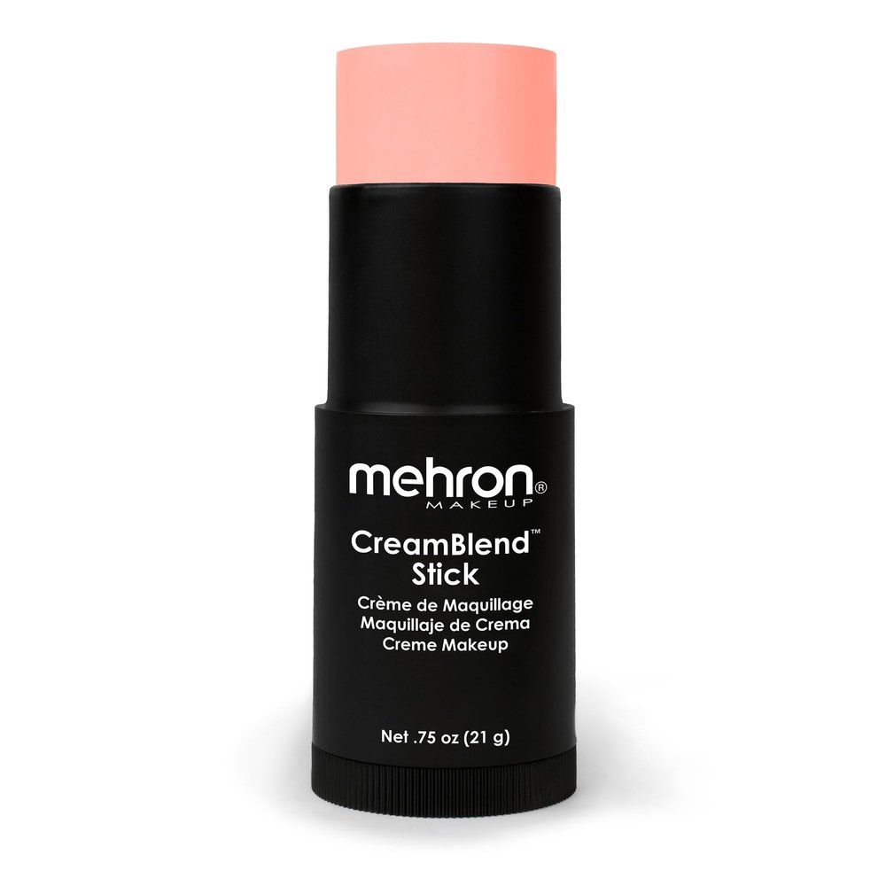 Mehron Makeup CreamBlend Stick | Face Paint, Body Paint, & Foundation Cream Makeup | Perfect for Halloween .75 oz (21 g) (Pastel Orange)